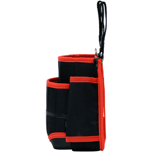 KH Takeru Tamashii 2-tiered waist bag with adjustable belt loop, black/red TKJ02K-R 1 pc