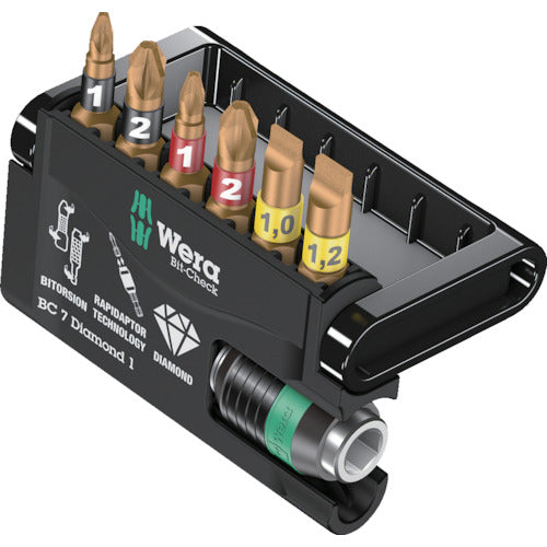 Ｗｅｒａ　バイトーションダイヤモンド　ビットチェック　７本　ラピダプター　057416　1 Ｓ