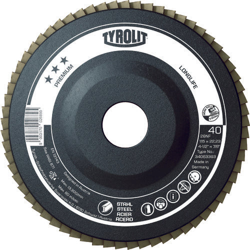 ＴＹＲＯＬＩＴ　【売切廃番】　フラップディスク　ロングライフ　１２５ｍｍ　＃６０　34063389　10 枚