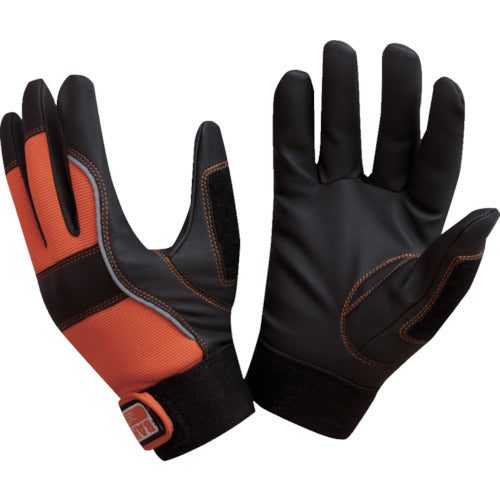 Bahco Synthetic Leather Gloves Multi-Purpose Gloves Black/Orange Size 10 GL008-10 1 pair