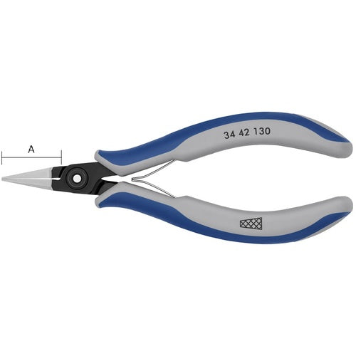 KNIPEX Precision Pliers, Flat, 130mm, 3442-130, 1 piece