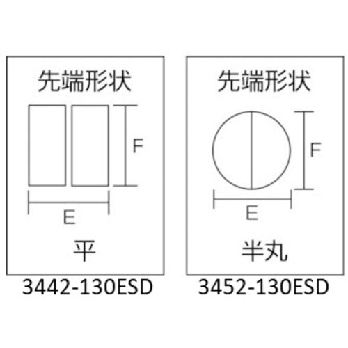 KNIPEX ESD 정밀용 플라이어 평 130mm 3442-130ESD 1 丁
