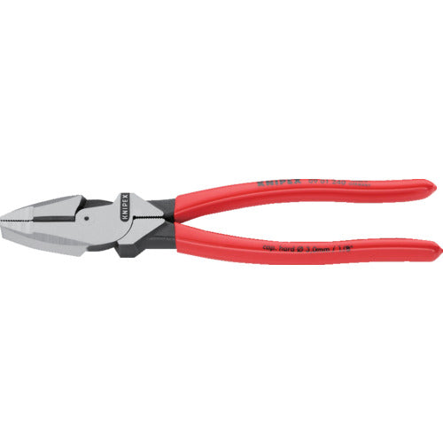 ＫＮＩＰＥＸ　０９１２−２４０（落下防止ツール付き）　架線工事用強力ペンチ　0912-240T　1 丁