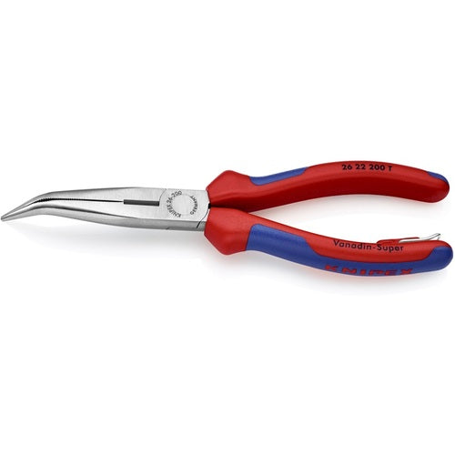 KNIPEX Long Nose Bent Nose Pliers (with drop prevention tool) 200mm 2622-200TBK 1 piece