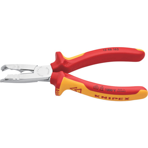 KNIPEX 니퍼 기능 첨부 와이어 스트리퍼(절연 타입) 165 mm 1346-165SB 1 쵸