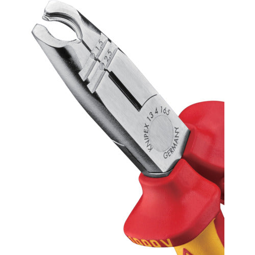 KNIPEX 니퍼 기능 첨부 와이어 스트리퍼(절연 타입) 165 mm 1346-165SB 1 쵸