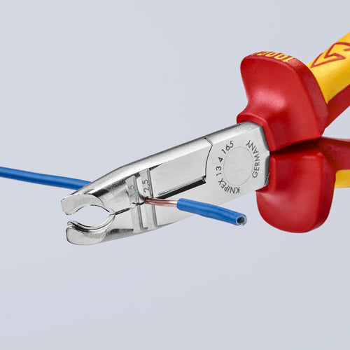 KNIPEX 니퍼 기능 첨부 와이어 스트리퍼(절연 타입) 165 mm 1346-165SB 1 쵸