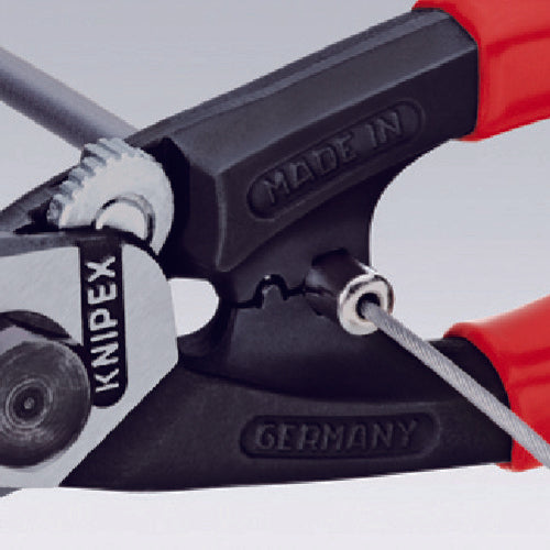 ＫＮＩＰＥＸ　ワイヤーロープカッター　落下防止　１９０ｍｍ　9562-190TBK　1 丁