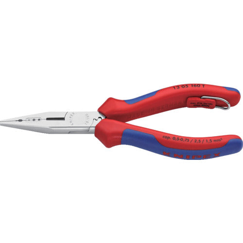 ＫＮＩＰＥＸ　電気技師用ラジオペンチ　落下防止　１６０ｍｍ　1305-160T　1 丁