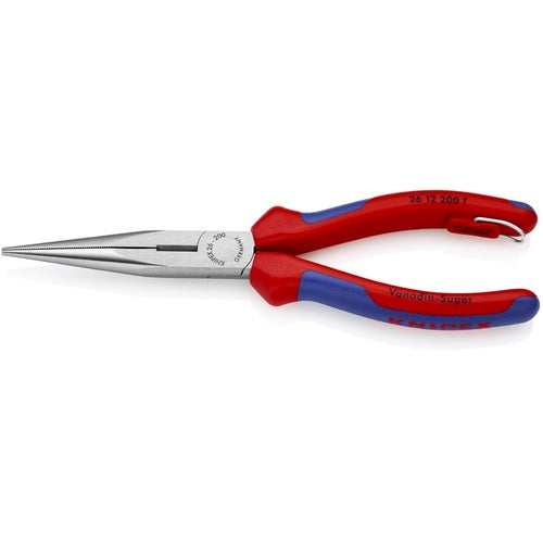 KNIPEX Long Nose Pliers, Drop-Proof, 200mm, 2612-200TBK, 1 Pcs