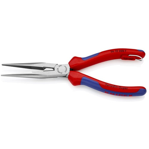 KNIPEX Long Nose Pliers, Drop-Proof, 200mm, 2612-200TBK, 1 Pcs