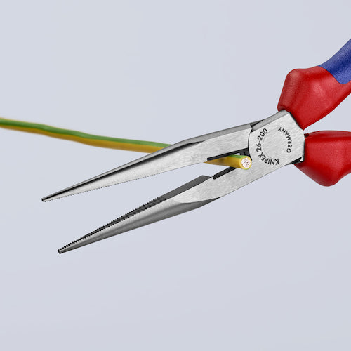 KNIPEX Long Nose Pliers, Drop-Proof, 200mm, 2612-200TBK, 1 Pcs