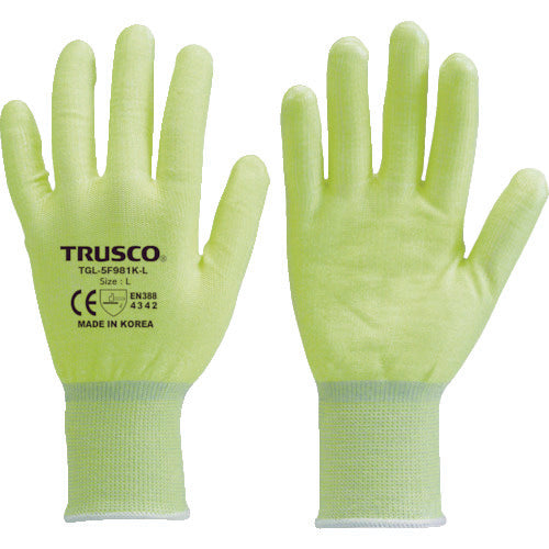 TRUSCO [Sold out and discontinued] Cut-resistant gloves Level 3 Fluorescent yellow M TGL-5F881K-M 1 pair
