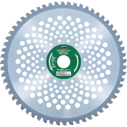 TRUSCO Tokumaru Tip Saw for Brushcutter, for Forest Underbrushing, 255X25.4X60P, TBC-25560, 1 piece