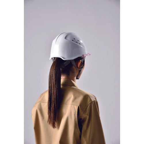 ミドリ安全　女性用ヘルメット　ＬＳＣ−１１ＰＣＬＶ　α　ホワイト／ブルー　LSC-11PCLV-ALPHA-W/BL　1 個