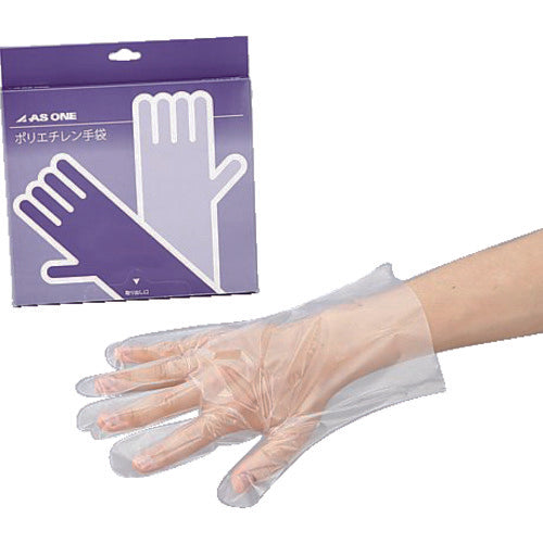 AS 폴리에틸렌 장갑 스탠다드 외 엠보싱 L (100장입) 2-4976-01 1상자