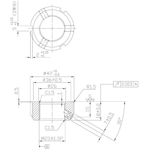 니키 정밀 잠금 너트 MF 시리즈 M25X1.5P MF25X1.5P 1개