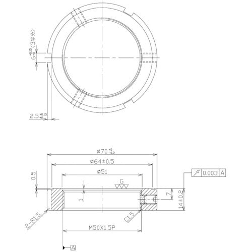 ＮＩＫＫＩ　精密ロックナット　ＭＲシリーズ　Ｍ５０Ｘ１．５Ｐ　MR50X1.5P　1 個