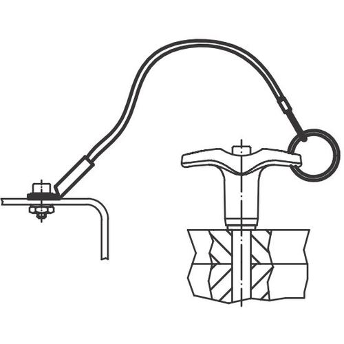 ＨＡＬＤＥＲ　保持ケーブル　ステンレス鋼　リングとラグ板付　22400.0948　1 個
