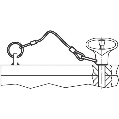 ＨＡＬＤＥＲ　保持ケーブル　ステンレス鋼　両端リング付　22400.0952　1 個