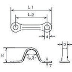 미즈모토 손잡이 스테인리스 시트 아이 스트랩 피치 34mm 사용 하중 0.05kN ISY-11 1개