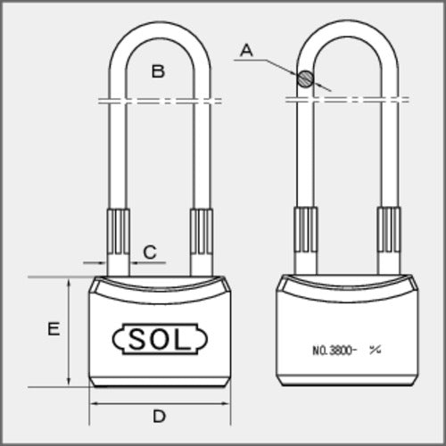 ＳＯＬ　ワイヤーロック３０ｍｍ　3800-30　1 個