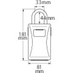 ＤＡＩＫＥＮ　ボックス付南京錠　キー保管ボックス　ＤＫ−Ｎ７７　DK-N77　1 個