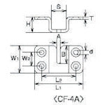 水本　チェーン用パーツ　ステンレス　チェーンホルダー金具　適用チェーン径４ーＢ　幅３２ｍｍ　CF-4A　1 個