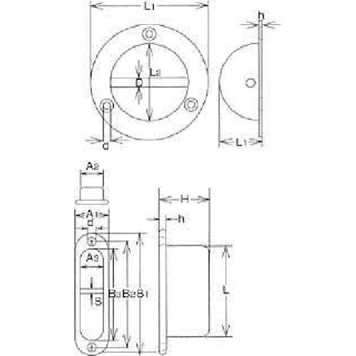 미즈모토 스테인리스 매립 후크 체인 지름 4~5용 AH-2 1개