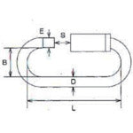 미즈모토 알루미늄 링 캐치(알루마이트 부착)(블랙) 선경 5mm 길이 41mm ALH-5BK 1개