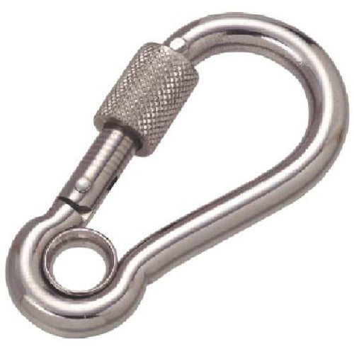 Mizumoto Stainless Steel Snap Hook with Ring NA Type, Wire Diameter 6mm, Length 61mm, B-2270, 1 pc