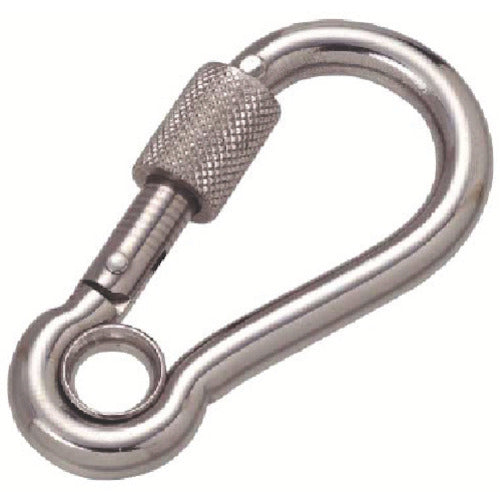 Mizumoto Stainless Steel Snap Hook with Ring NA Type, Wire Diameter 8mm, Length 80mm, B-2271, 1 pc