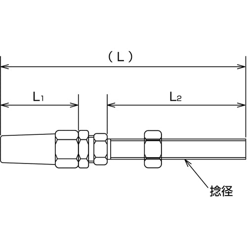 水本　ジョイント　ステンレス　ロックターミナルボルト　ねじ径Ｍ８　長さ１００ｍｍ　B-2412　1 個