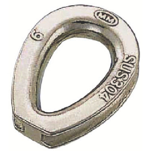 Mizumoto Stainless Steel Thimble for Rope Diameter 6mm Length 27mm B-413 1 pc