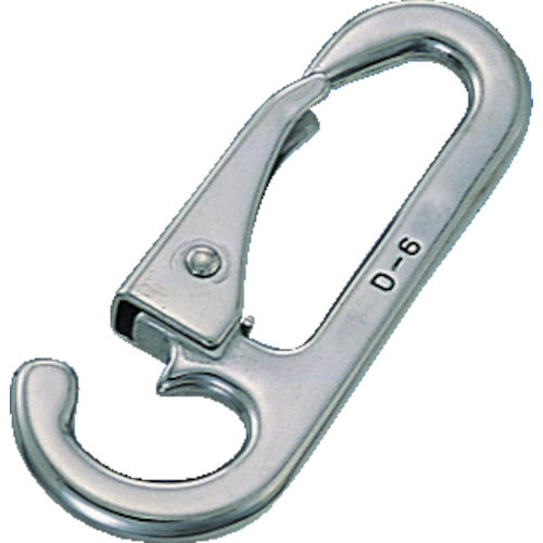 水本　ステンレス　スナップフックＤ型　長さ６５ｍｍ　B-554　1 個