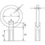 Mizumoto Ring Hook Stainless Steel Ring Nut (Metric Thread) Screw Diameter M-6 B-877 1 pc