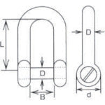 Mizumoto Stainless Steel Long Sinking Shackle Length 32mm Inner Width 8mm CSL-4 1 pc