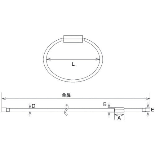 水本　ステンレス　ワイヤーキャッチ　全長１５０ｍｍ　使用荷重０．２０ｋＮ　CW-1040　1 個