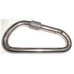 미즈모토 스테인리스 카라비나 D형(환부착) 선경 10mm 길이 113mm KD-10B 1개