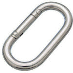 미즈모토 링 캐치 스테인리스 카라비나 주니어 선경 10mm 길이 80mm 사용 하중 1.32kN KJR-1 1개