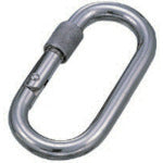 Mizumoto Ring Catch Stainless Steel Carabiner Junior Wire Diameter 10mm Length 80mm Load Capacity 2.11kN KJR-2 1 pc