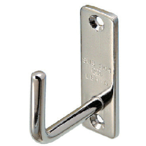 미즈모토 스테인리스 롱 아이 후크 12mm×36mm 사용 하중 0.06kN LEH-4 1개