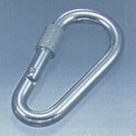 Mizumoto Stainless Steel Eggplant-Shaped Carabiner, Wire Diameter 10mm, Length 101mm, NK-10, 1 pc