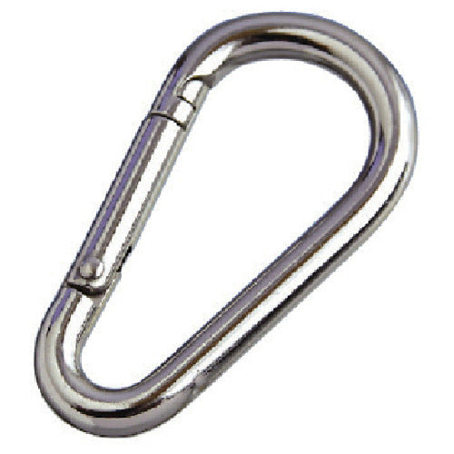 水本　ステンレス　ナス型カラビナ（環なし）　線径５ｍｍ長さ５４ｍｍ　NK-5A　1 個