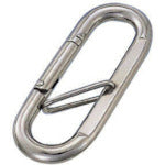 Mizumoto Ring Catch Stainless Steel Petit Carabiner (with anti-loosening feature) Wire diameter 6mm Length 66mm PK-6 1 pc