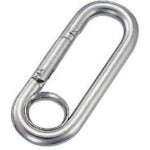 Mizumoto Ring Catch Stainless Steel Petit Carabiner (with Ring) Wire Diameter 6mm Length 65mm PL-6 1 pc
