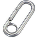 Mizumoto Ring Catch Stainless Steel Petit Carabiner (with Ring) Wire Diameter 8mm Length 74mm PL-8 1 pc