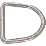 Mizumoto Stainless Steel D-Link, Wire Diameter 6mm, Inner Width 50mm, RD-6-50, 1 pc