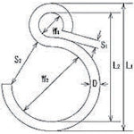 水本　Ｓフック　ステンレス　Ｓカン　ＳＡＥ　全長４１．５ｍｍ　SAE-4　1 個