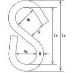 水本　Ｓフック　ステンレス　Ｓカン　ＳＡＦ　全長５２ｍｍ　SAF-5　1 個